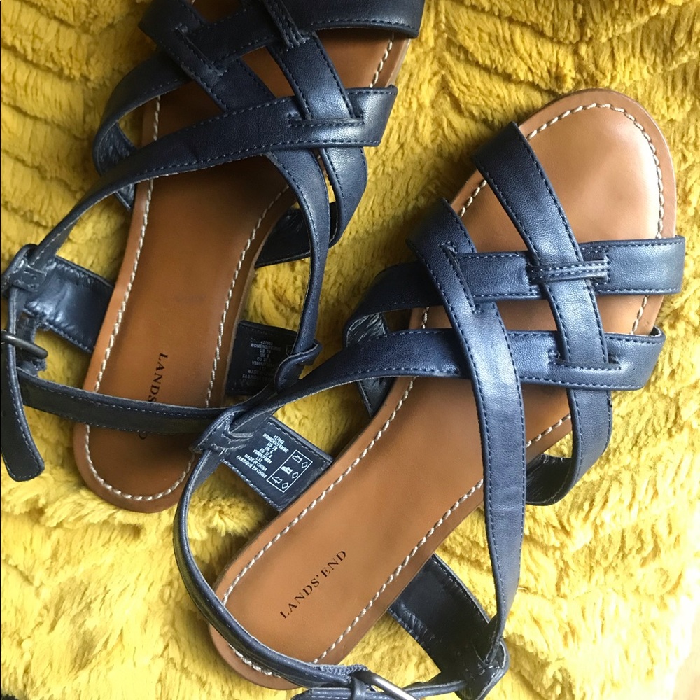 Land’s End Navy Sandals